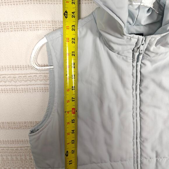 Gap Powder Blue Hooded Puffer Vest with Pockets Size M - Picture 6 of 9